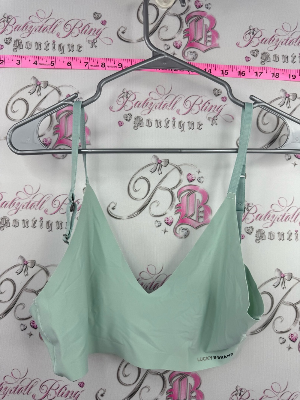 Lucky Brand Mint Green Bralette with Adjustable Straps